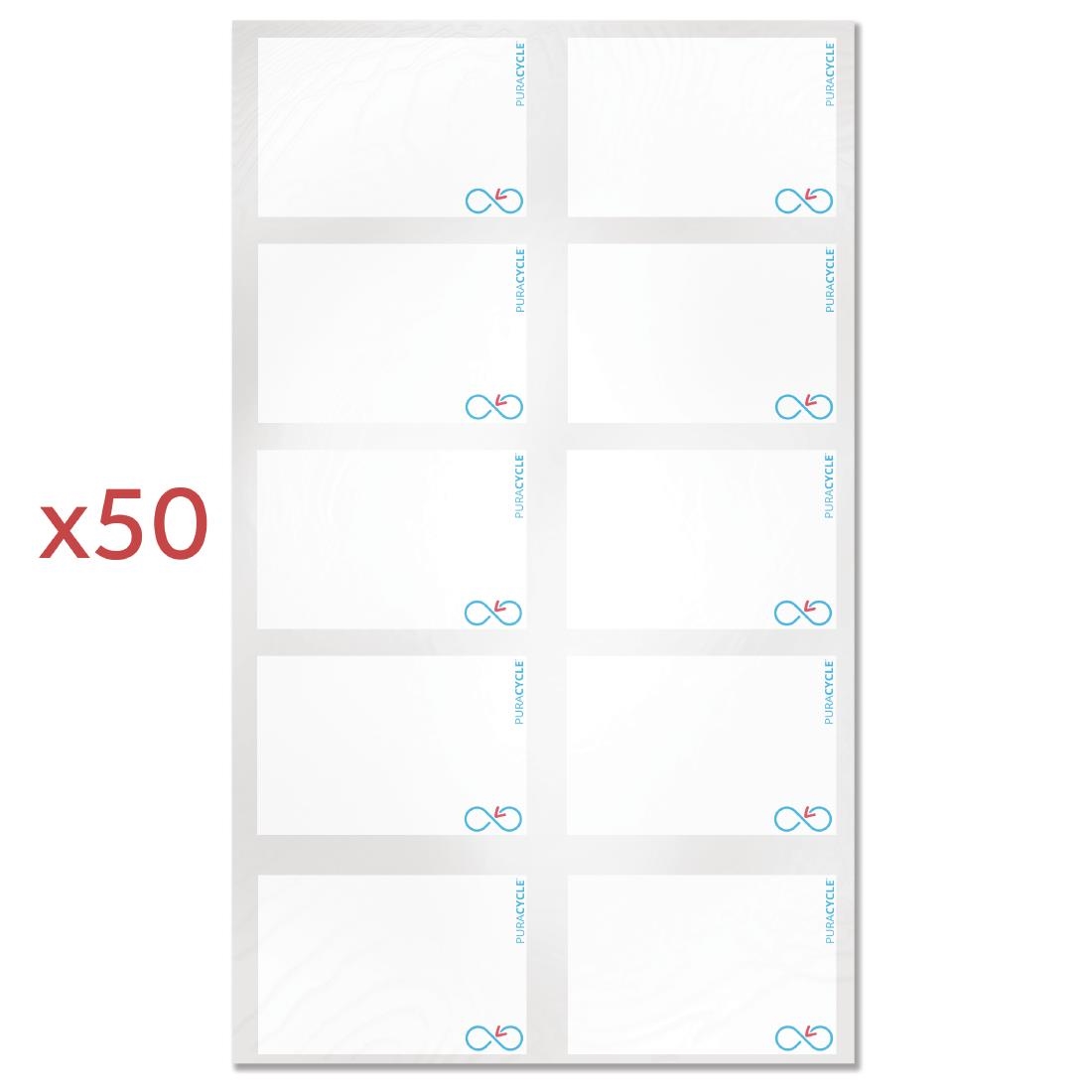 Reusable Label Core Puracycle Reusable Blank Label Pack (50 Labels, 2 Cloths) + Free Pens ...